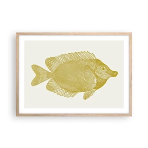 Plakát v rámu světlý dub - Prostě ryba - 70x50 cm