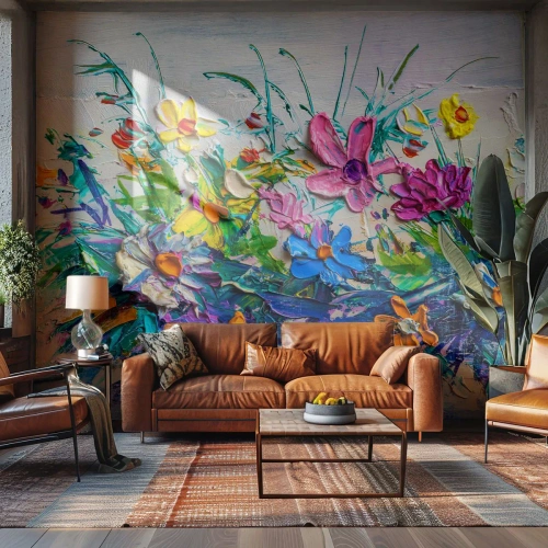 Fototapeta Premium Sand - Vůbec ne zátiší - Květiny, Kytice květin, Zahrada - 150x105 cm