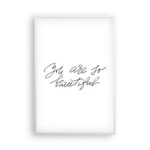 Plakát v bílém rámu - Opravdu, věřte… - 61x91 cm