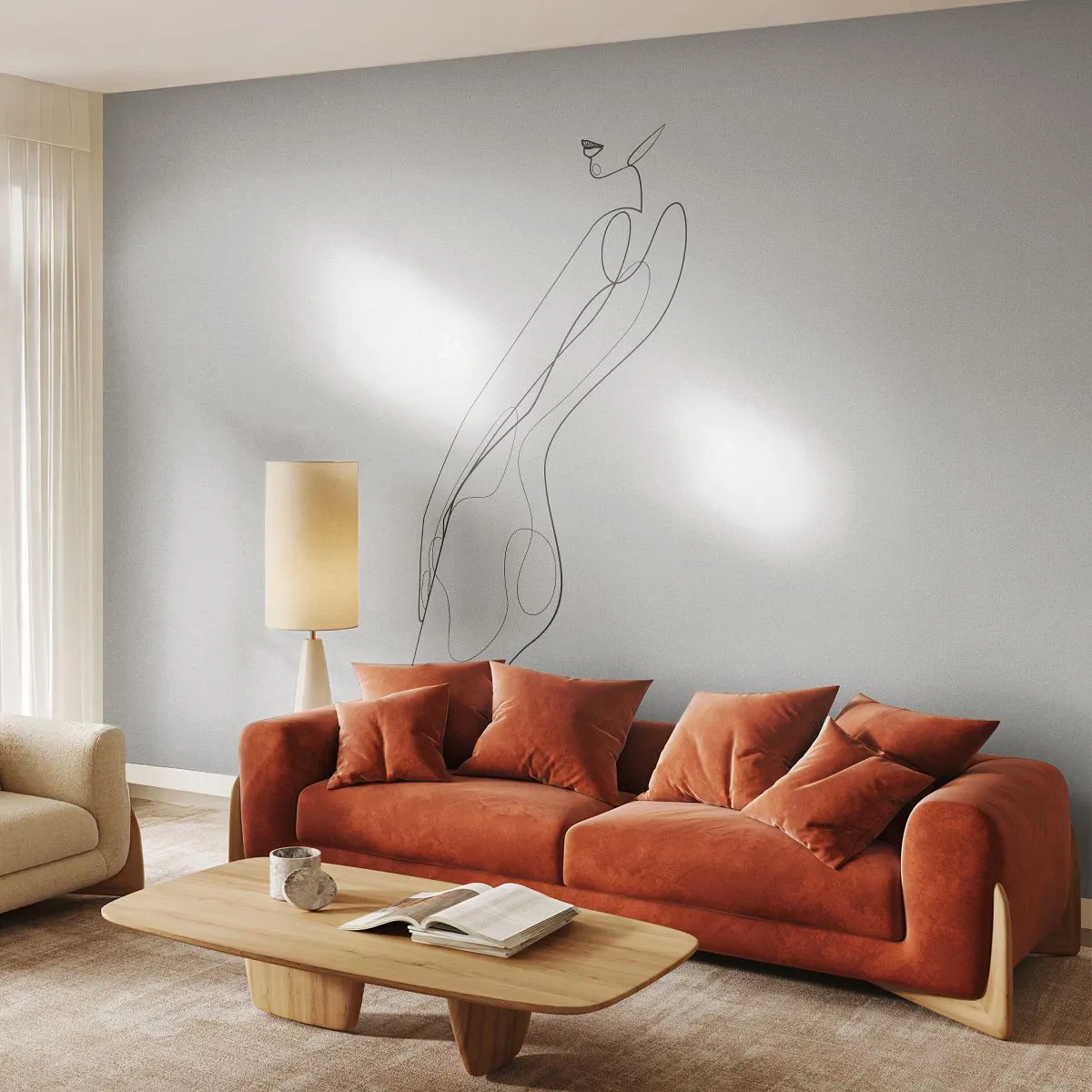 Fototapeta Standard Eco - Pouze slib - Žena, Grafika, ženské tělo - 400x280 cm