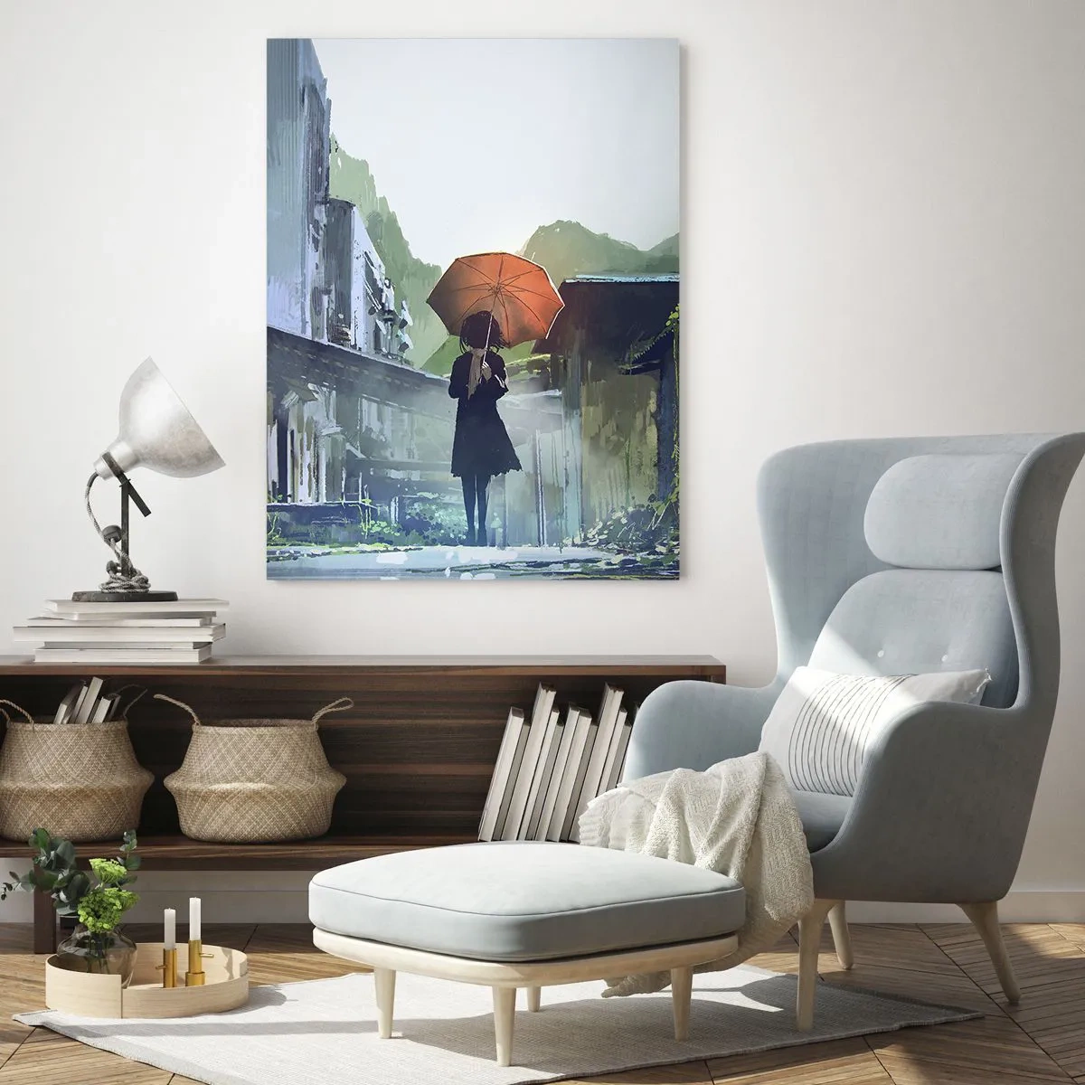 Obraz na skle - Oživující déšť - 50x70 cm