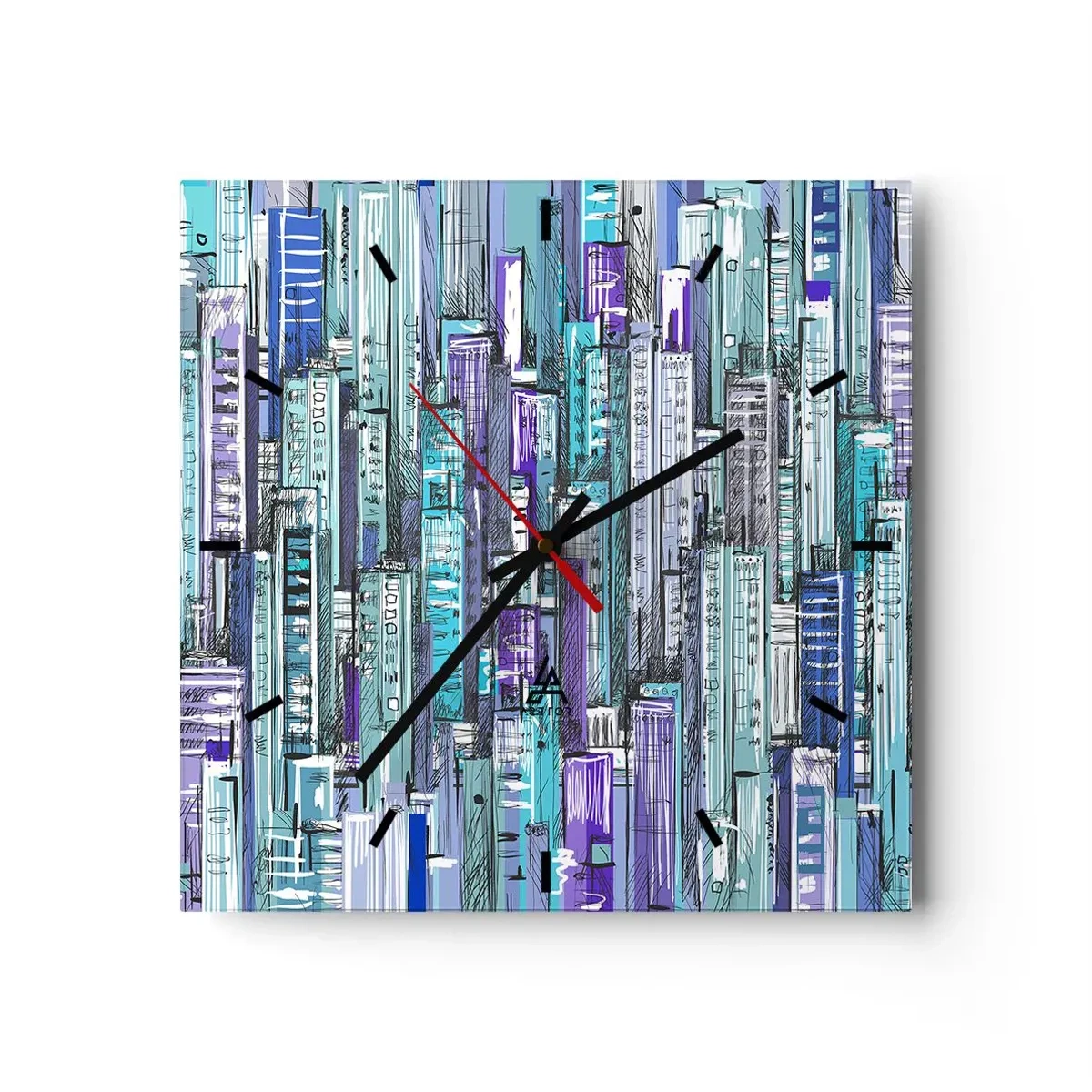 Nástěnné hodiny - Zmodralé od nebe - 30x30 cm