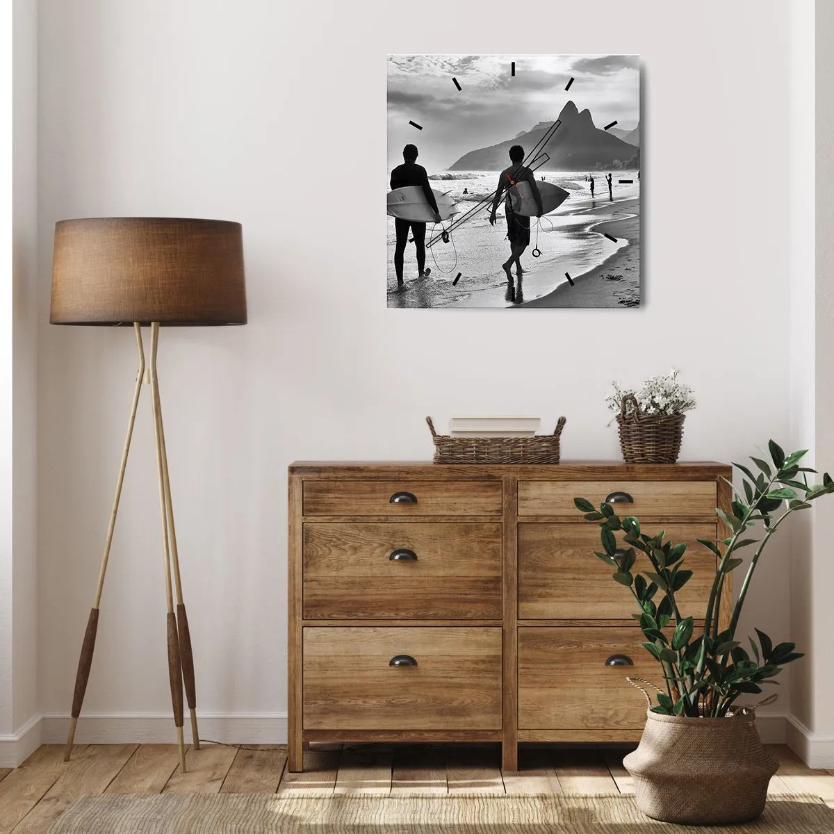 Nástěnné hodiny - Samba na jednu vlnu - 40x40 cm