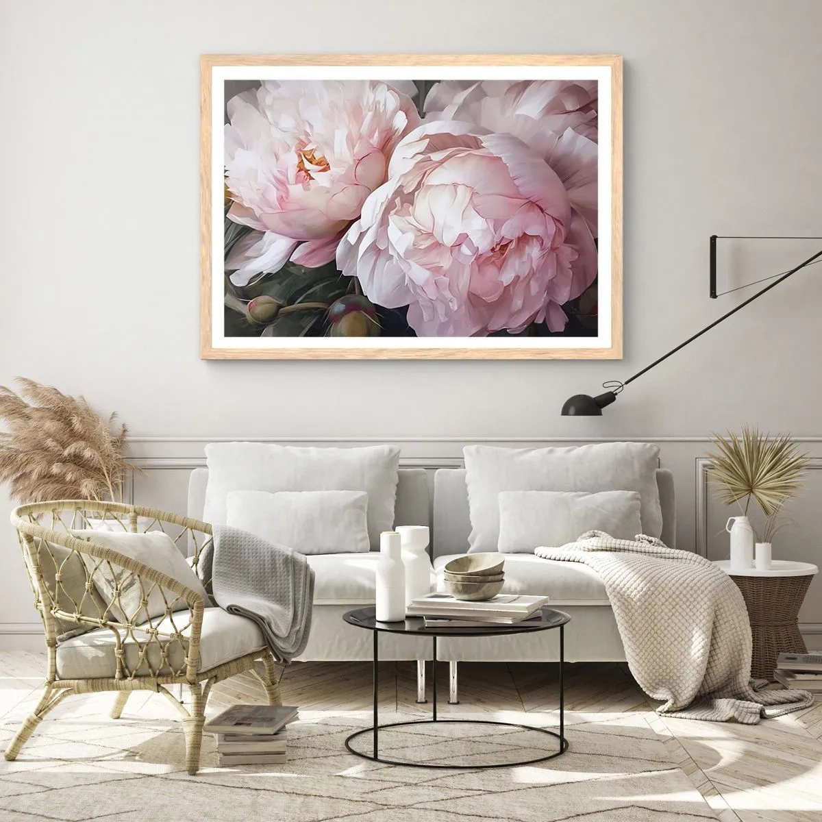 Plakát v rámu světlý dub - Uchytnuté v rozkvětu - 100x70 cm