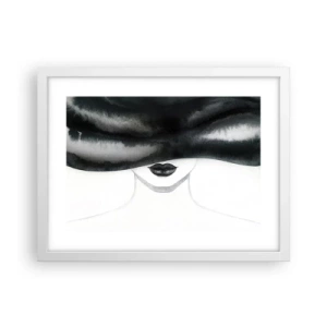 Plakát v bílém rámu - Smyslná záhada - 40x30 cm