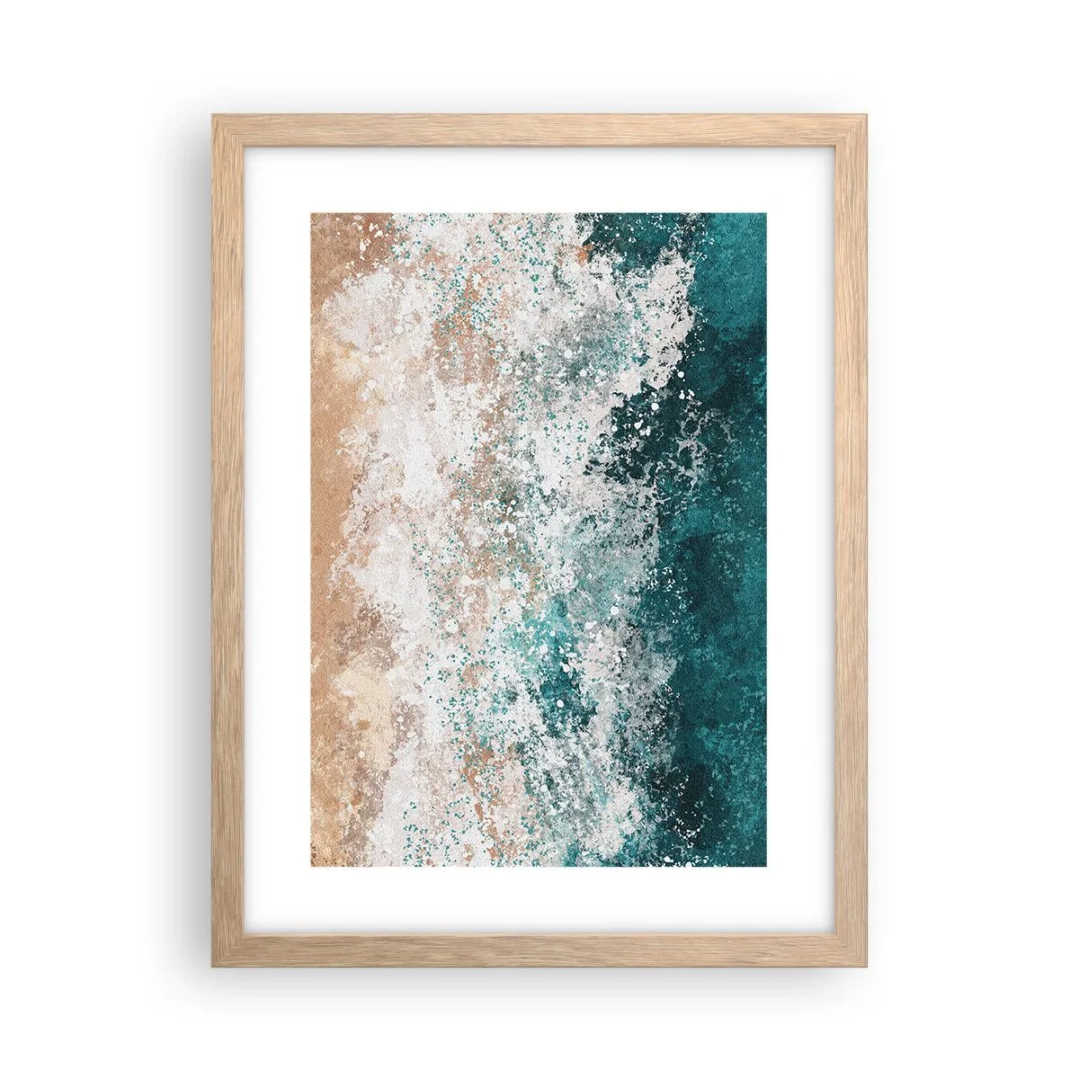 Plakát v rámu světlý dub - Mořské příběhy - 30x40 cm