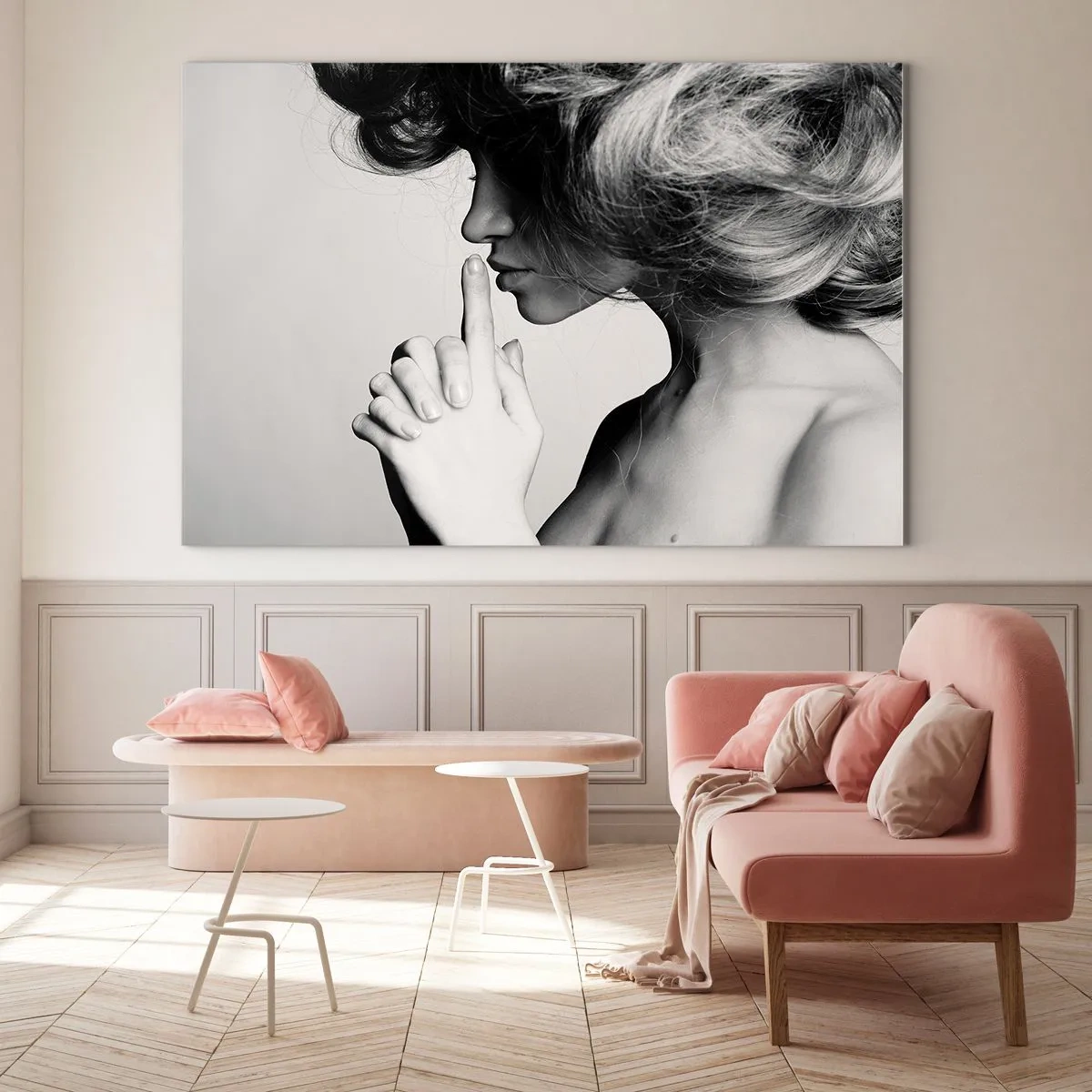 Obraz na skle - Zahleděná do sebe - 120x80 cm