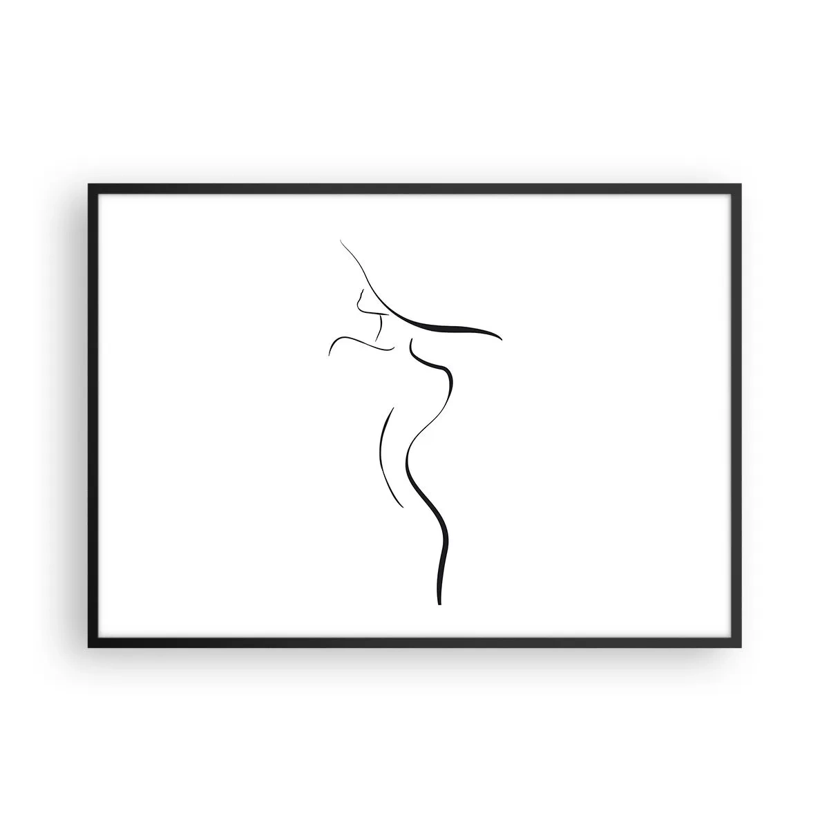 Plakát v černém rámu - Nepolapitelná jako vlna - 100x70 cm
