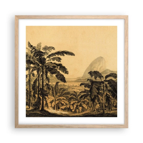 Plakát v rámu světlý dub - V koloniálním stylu - 50x50 cm