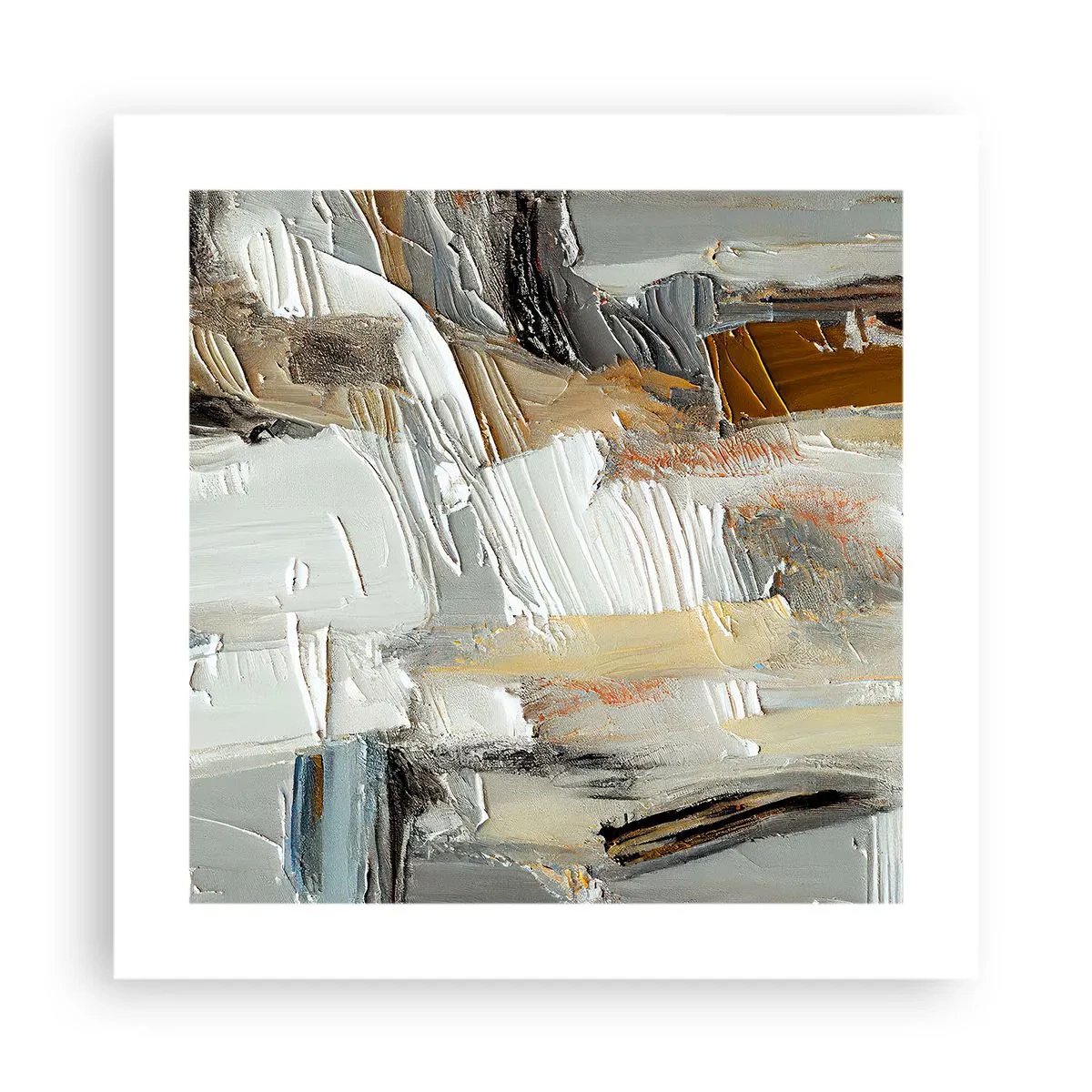 Plakát - Barevné nahromadění - 40x40 cm