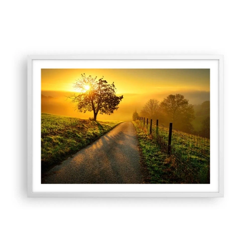 Plakát v bílém rámu - Medové odpoledne - 70x50 cm