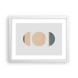 Plakát v bílém rámu - Kruh za kruhem - 40x30 cm