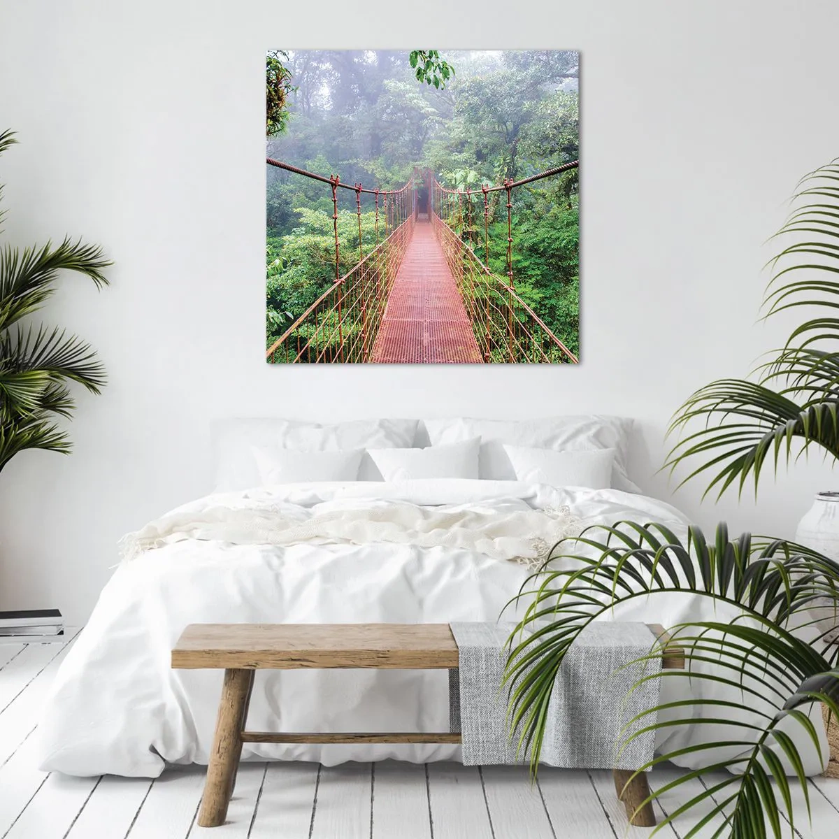 Obraz na plátně - Zavěšený nad korunami - 70x70 cm