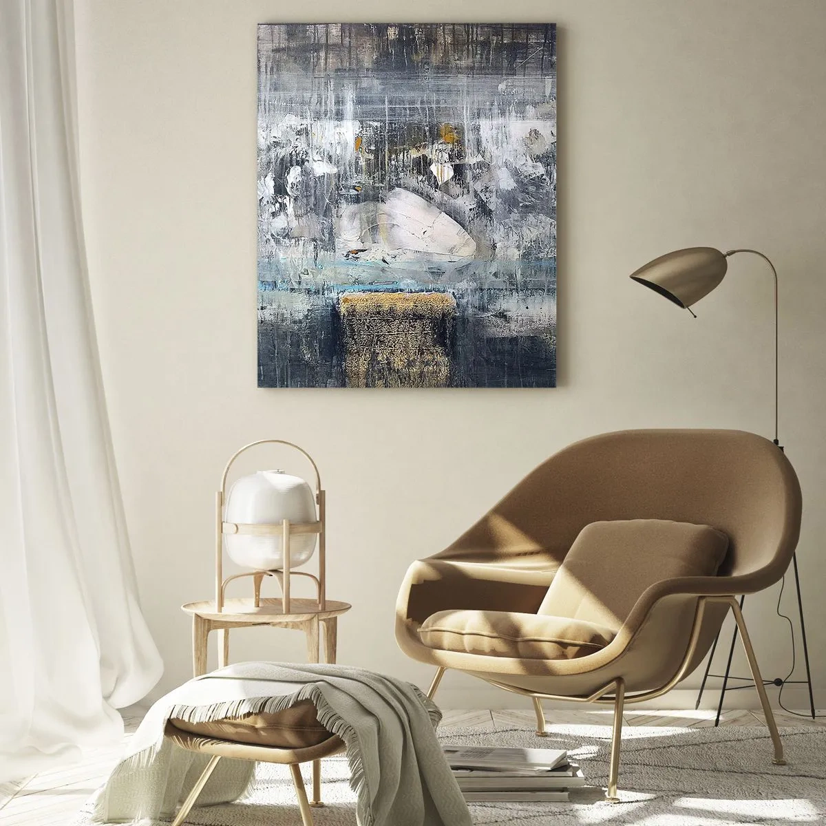 Obraz na skle - Jako na ledě, tak i na hroudě - 50x70 cm