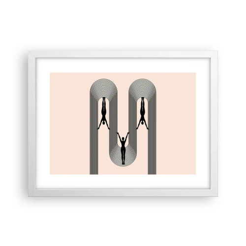 Plakát v bílém rámu - Vzhůru nohama - 40x30 cm