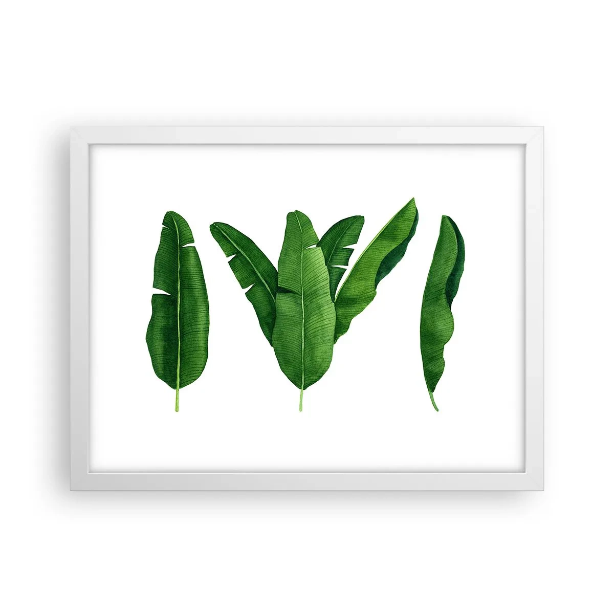 Plakát v bílém rámu - Zelená symetrie - 40x30 cm
