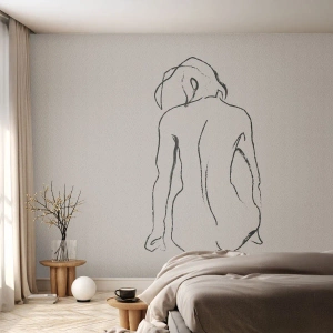 Fototapeta Samolepicí Deluxe Sticker - Dívčí akt - Akt, Čára, Výkres - 300x210 cm