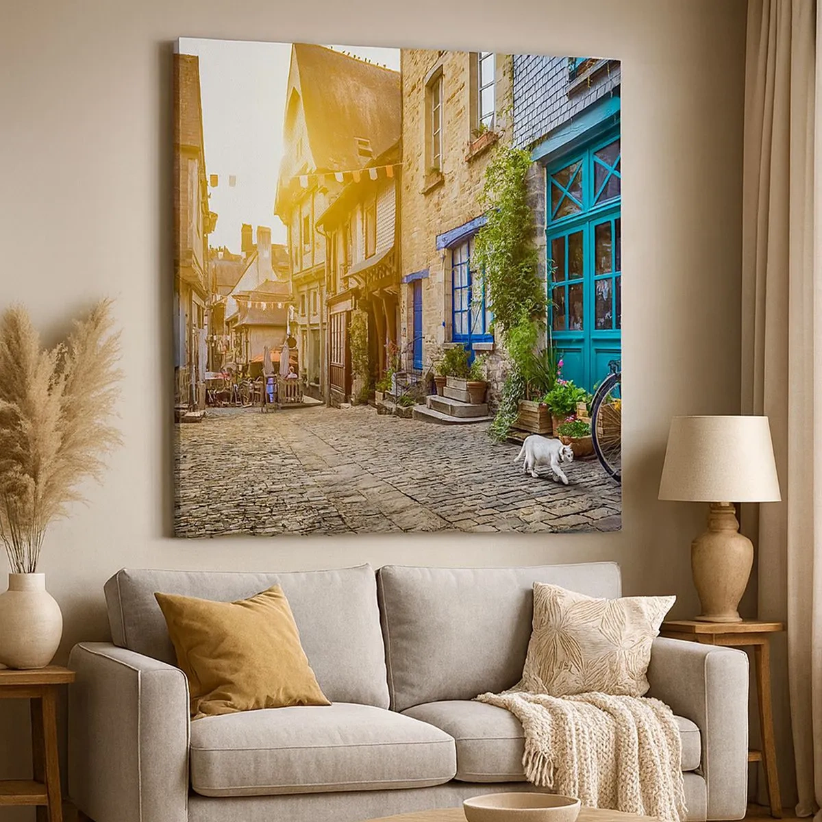 Obraz na plátně - Bílý duch městečka - 30x30 cm