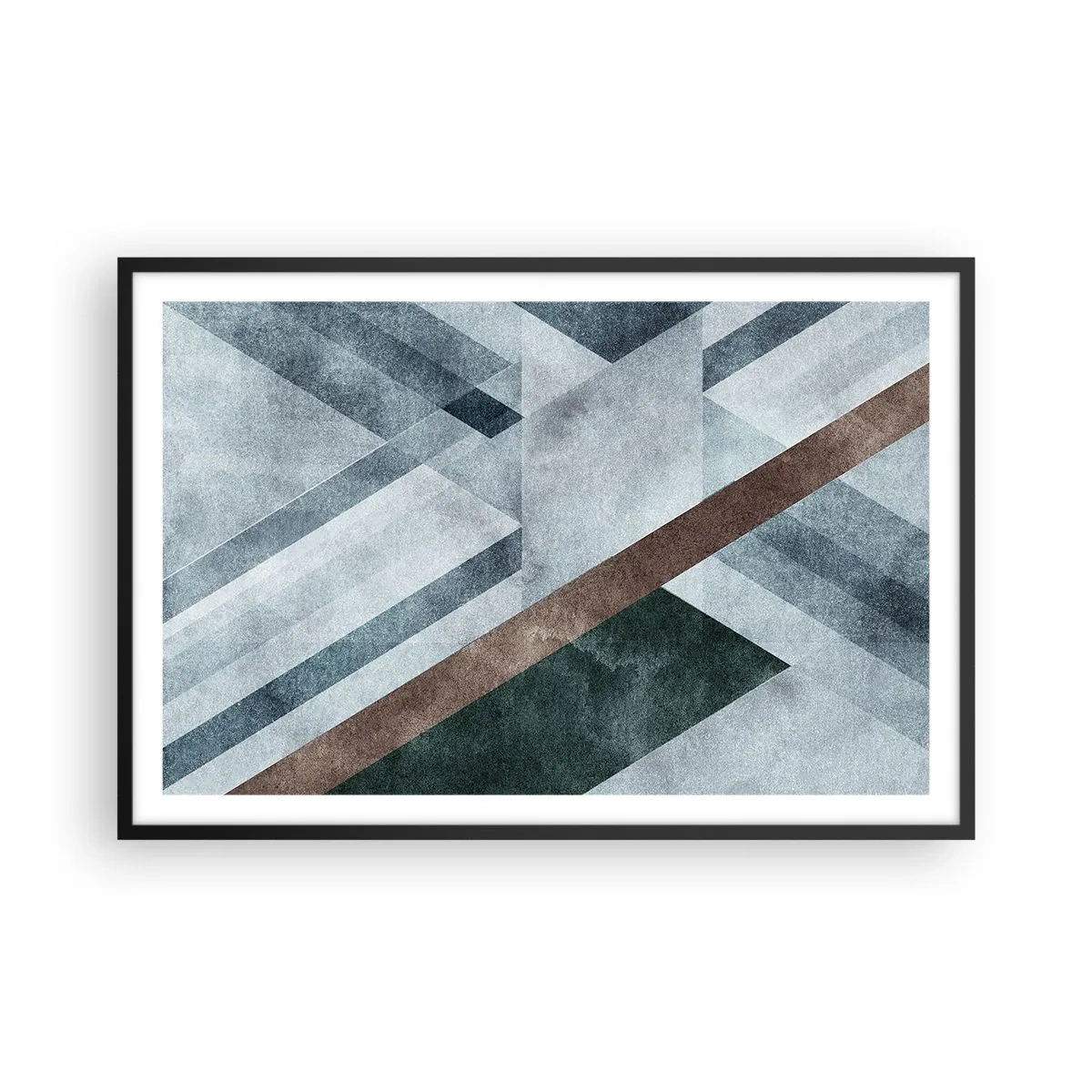 Plakát v černém rámu - Sofistikovaná elegance geometrie - 91x61 cm