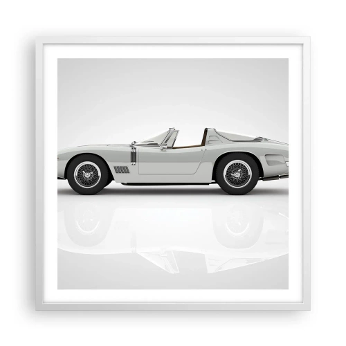 Plakát v bílém rámu - Příslib zábavy - 60x60 cm