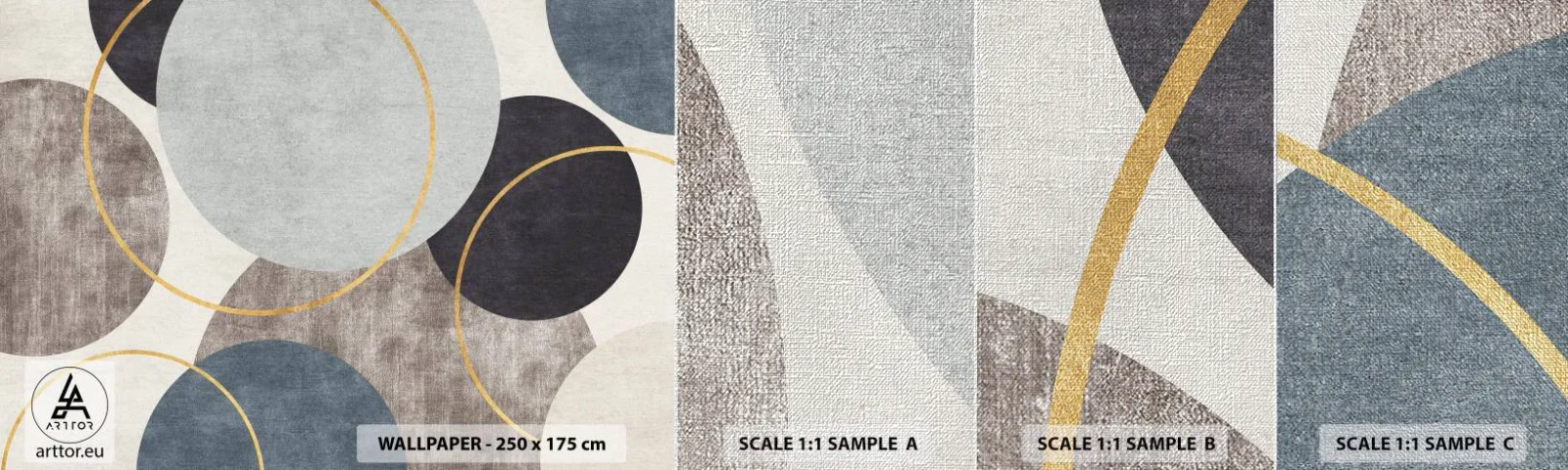 Vzor Fototapety Premium Canvas - Kruh za kruhem - Okresy, Minimalistický, Kus - 100x30 cm