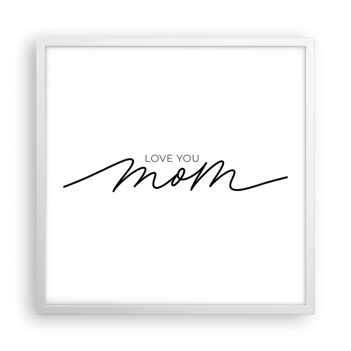 Plakát v bílém rámu - Velké emoce - 50x50 cm