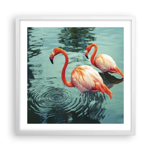 Plakát v bílém rámu - Nyní jsme v módě - 50x50 cm