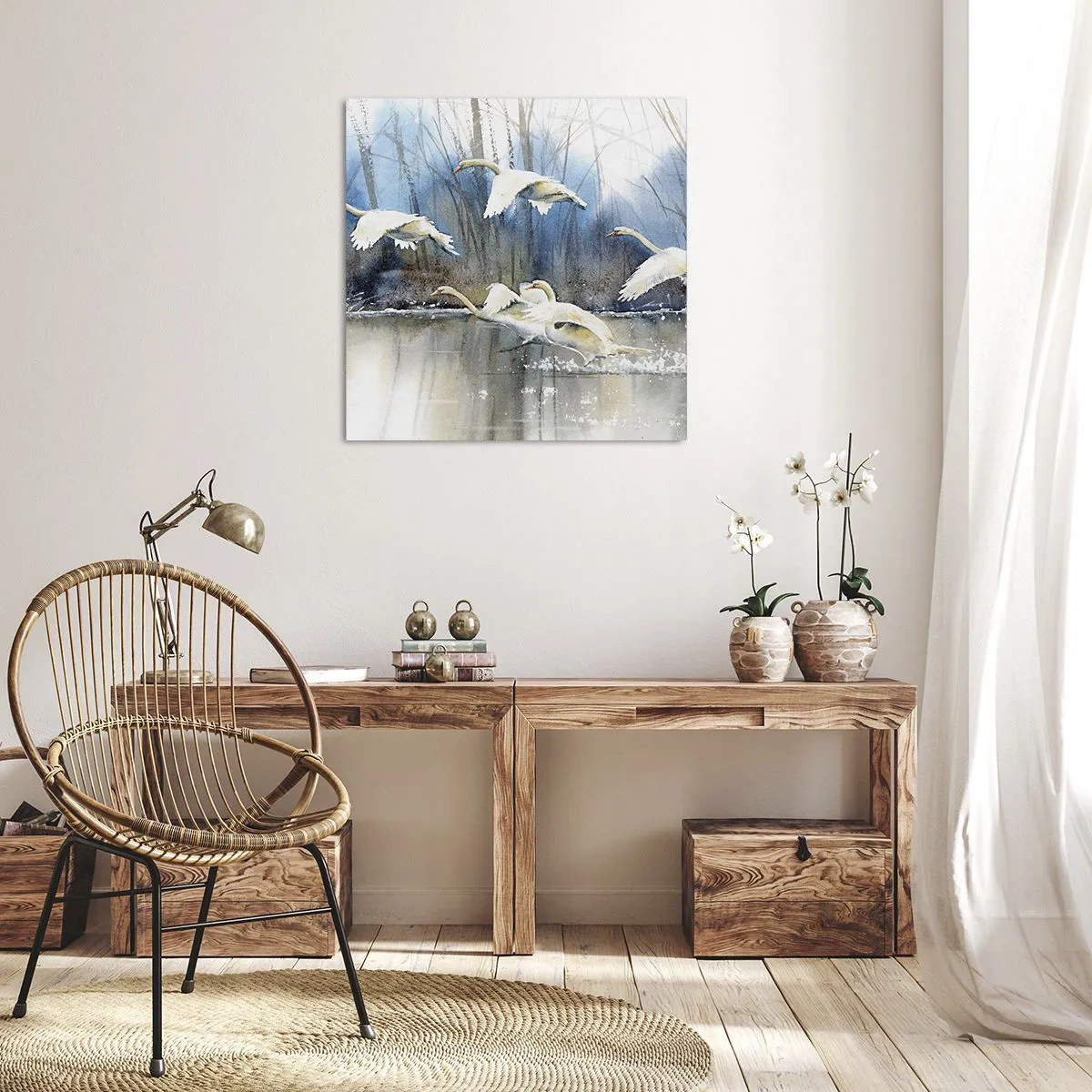 Obraz na plátně - Jako v povídce o divokých labutích - 30x30 cm