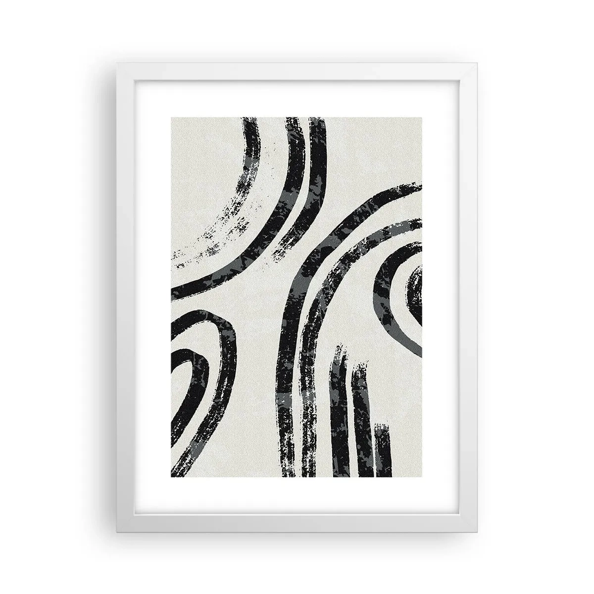 Plakát v bílém rámu - Napůl zastavený - 30x40 cm