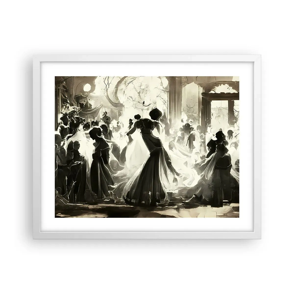 Plakát v bílém rámu - Velká maškaráda - 50x40 cm