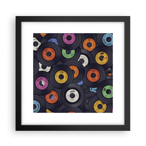 Plakát v černém rámu - Barvy klasiky - 30x30 cm