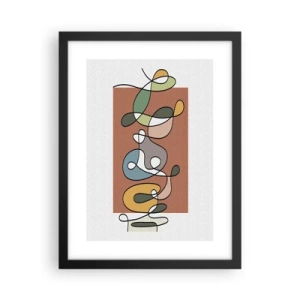 Plakát v černém rámu - Abstrakce: barevné dovádění - 30x40 cm