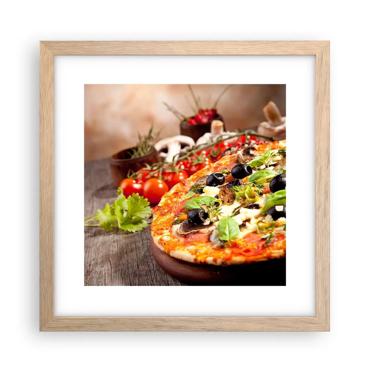 Plakát v rámu světlý dub - Z telurických složek - 30x30 cm