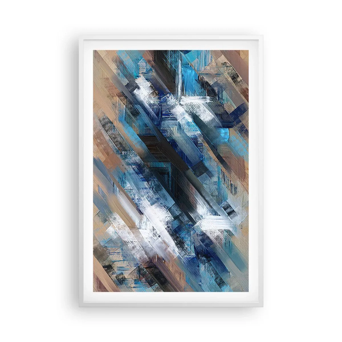 Plakát v bílém rámu - Na modrém úkosu - 61x91 cm