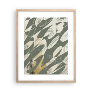 Plakát v rámu světlý dub - Rytmizovaná abstrakce - 40x50 cm