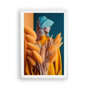 Plakát v bílém rámu - Chlupatý portrét - 61x91 cm