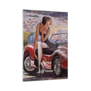 Obraz na skle - Léto? Jenom na Riviéře - 50x70 cm