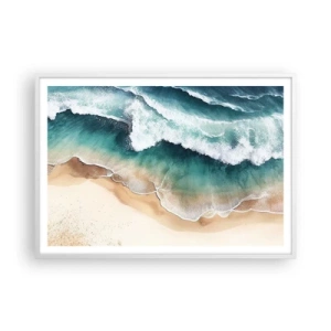 Plakát v bílém rámu - Odvěké setkání - 100x70 cm