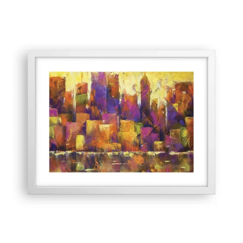 Plakát v bílém rámu - Metropolitní kompozice - 40x30 cm