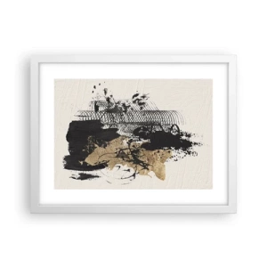 Plakát v bílém rámu - Kompozice s vášní - 40x30 cm