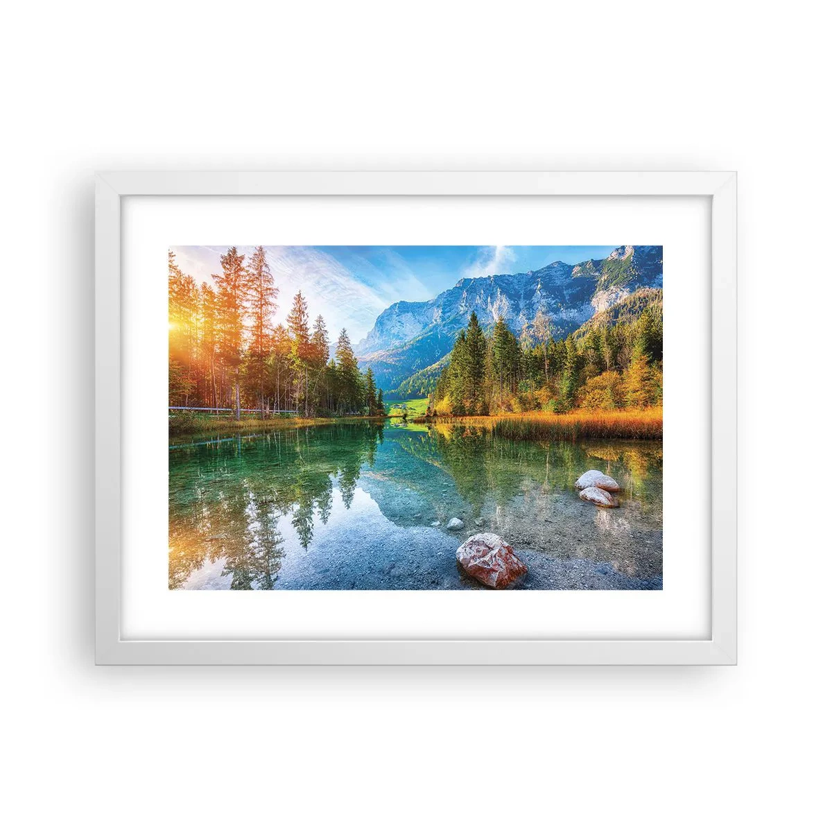 Plakát v bílém rámu - Něžnost podzimu - 40x30 cm