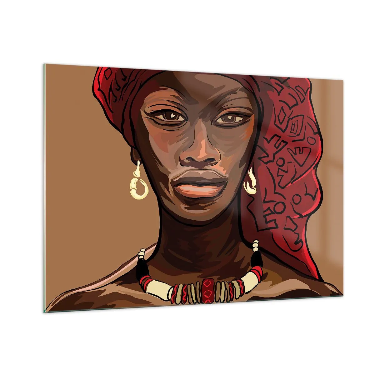 Obraz na skle - Ebenová Venuše - 100x70 cm