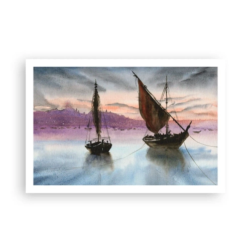 Plakát - Večer v přístavu - 91x61 cm