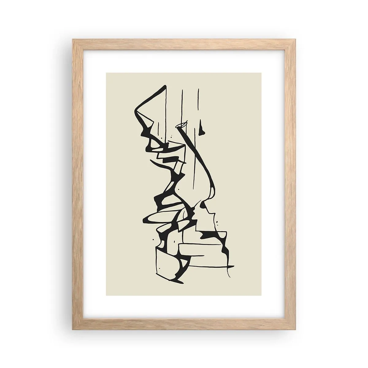 Plakát v rámu světlý dub - Možná krajina - 30x40 cm