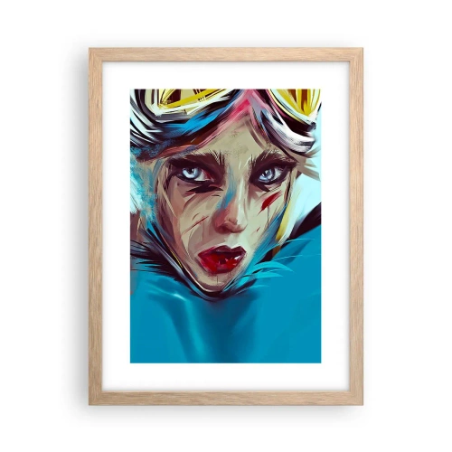 Plakát v rámu světlý dub - Silniční válečnice - 30x40 cm