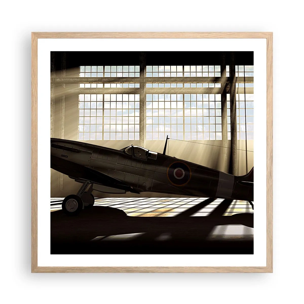 Plakát v rámu světlý dub - Odpočinek bojovníka - 60x60 cm