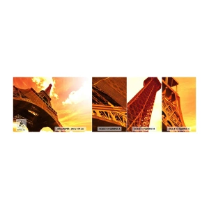 Fototapeta Vzorek Standard Eco - Monumentální, protože je pozlacená sluncem - Město, Paříž, Eiffelova věž - 100x30 cm