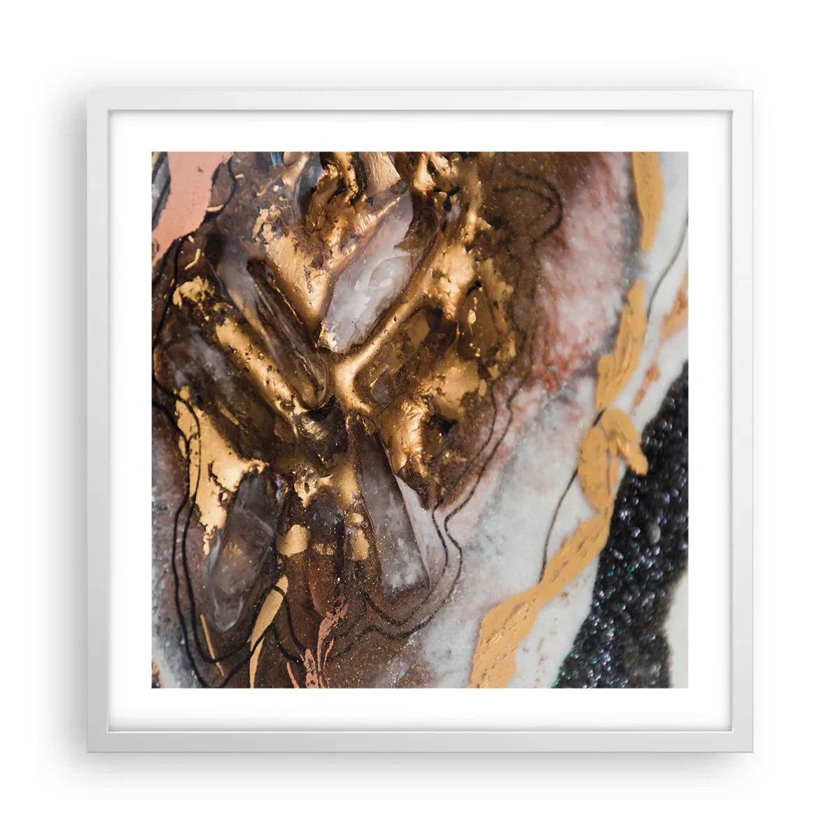 Plakát v bílém rámu - Prvek země - 50x50 cm