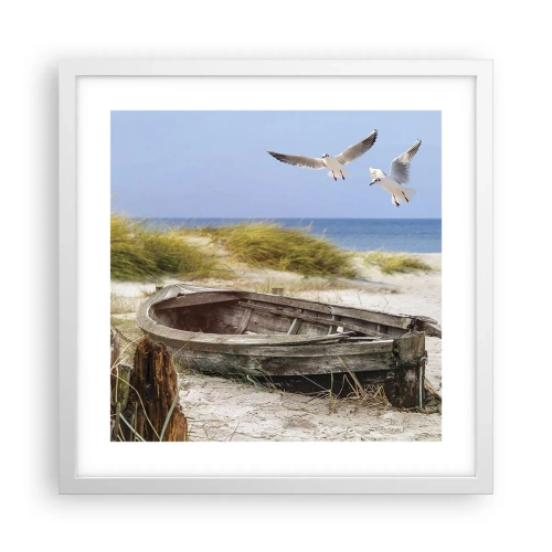 Plakát v bílém rámu - Větrem ozářené - 40x40 cm