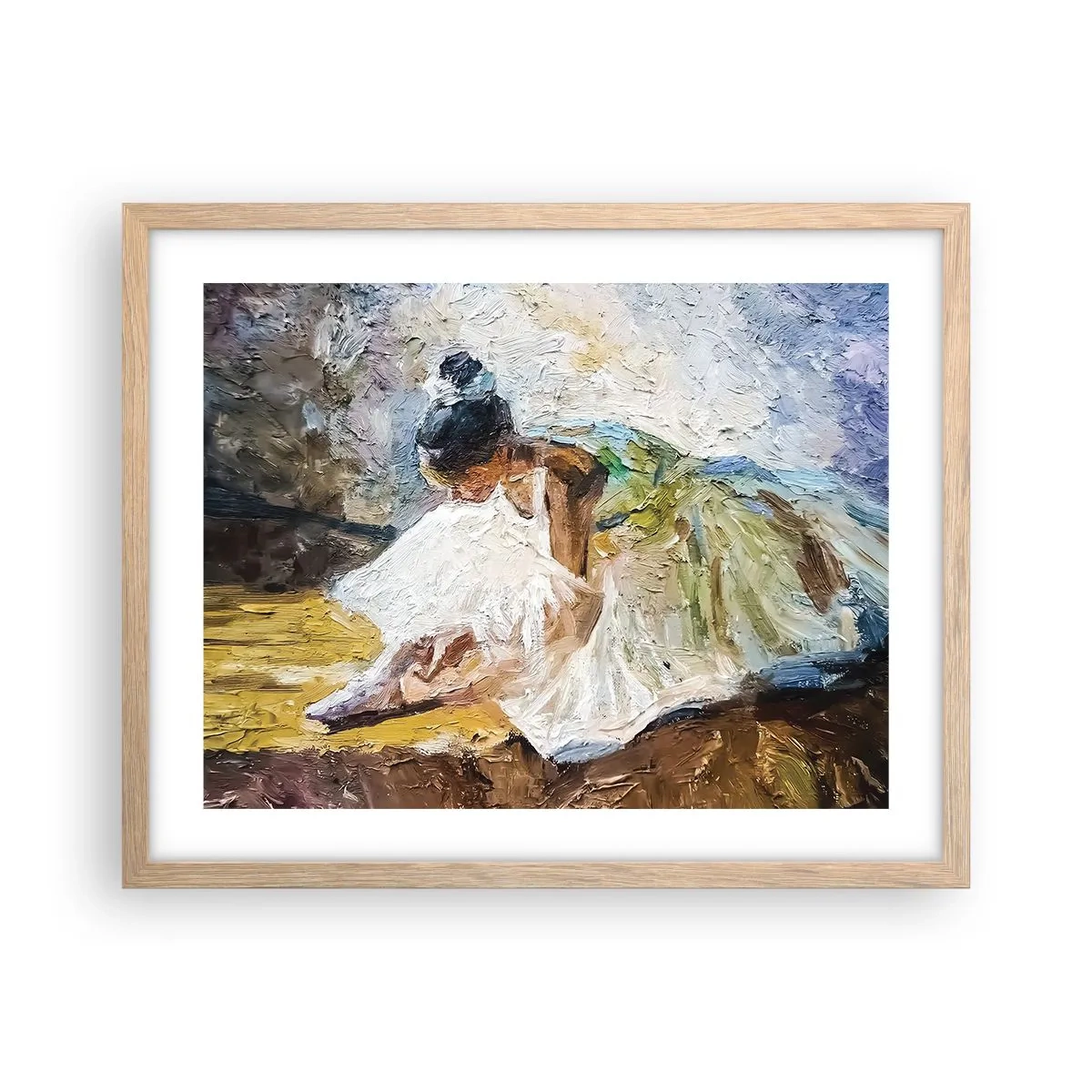 Plakát v rámu světlý dub - Z Degasova obrazu - 50x40 cm